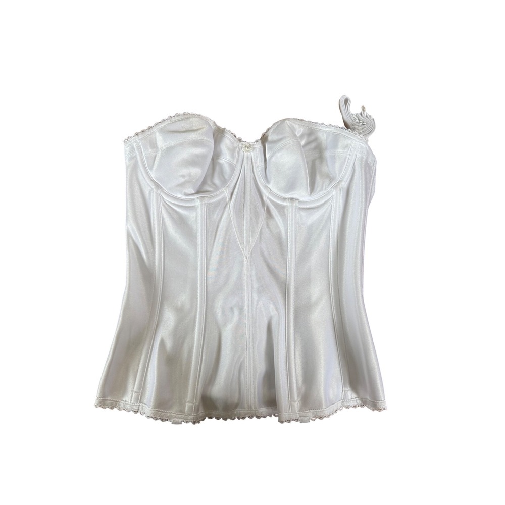 NWT Dominique Women's Juliette Satin Corset Strapless in white